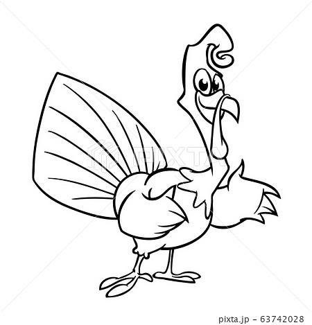 Funny cartoon Thanksgiving turkey bird. Vector illustration Funny cartoon Thanksgiving turkey bird. Vector illustration 63742028