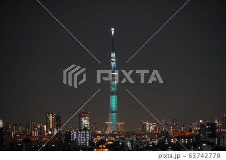 東京2020 スカイツリー 夜景 東京2020 スカイツリー 夜景 63742779