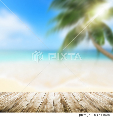 背景 夏 海 ビーチ 風景 イメージのイラスト素材
