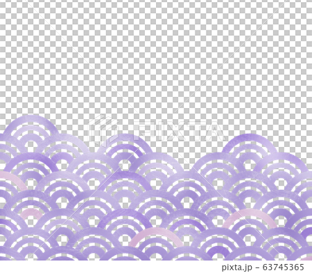 青海波 バナー背景 300 250 手描き風 紫系 Jpg Png背景透過 のイラスト素材
