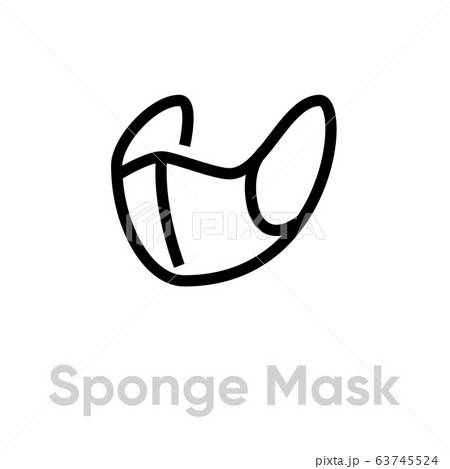 Sponge Mask icon. Editable line vector. 63745524