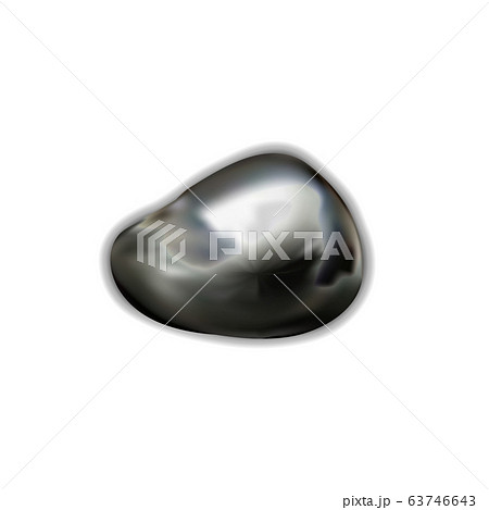 Liquid mercury, metal drop on white 63746643