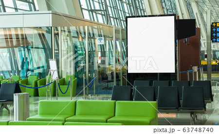 Blank billboard posters in the airport,Empty advertising billboard at aerodrome Blank billboard posters in the airport,Empty advertising billboard at aerodrome 63748740