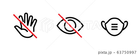 How to Protect Yourself Set of Coronavirus Do Not Touch, Mask icons. Editable line vector. How to Protect Yourself Set of Coronavirus Do Not Touch, Mask icons. Editable line vector. 63750997