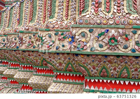 Detail of decorative ceramic work - Grand Palace - 63751326