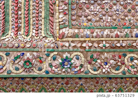 Detail of decorative ceramic work - Grand Palace - Detail of decorative ceramic work - Grand Palace - 63751329