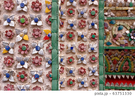 Detail of decorative ceramic work - Grand Palace - Detail of decorative ceramic work - Grand Palace - 63751330