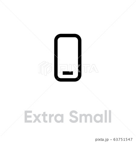 Extra small phone tech specs icon. Editable line vector. Extra small phone tech specs icon. Editable line vector. 63751547