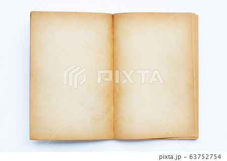 Opened old book isolated on white Opened old book isolated on white 63752754