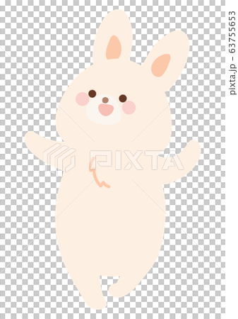 踊るうさぎのイラスト 63755653
