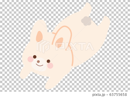 Illustration of a rabbit lying down 63755658