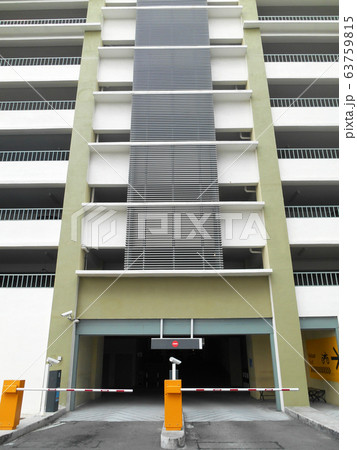 Elevated car park building for public used. Designed using the natural ventilation with the flower planter box at the facade. Elevated car park building for public used. Designed using the natural ventilation with the flower planter box at the facade. 63759815