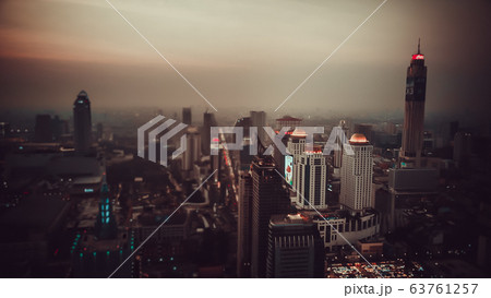 Ploenchit view from above in Bangkok in Thailand 63761257