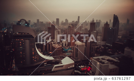 Ploenchit view from above in Bangkok in Thailand 63761297