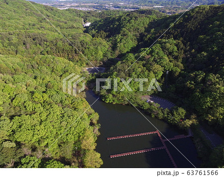 円良田湖(つぶらたこ)〜ドローンで空撮（埼玉県寄居町･美里町） 63761566