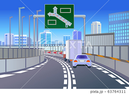 高速道路のイメージのイラスト素材
