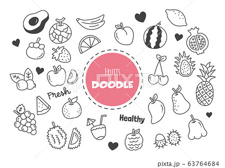 fruits kawaii doodle 63764684