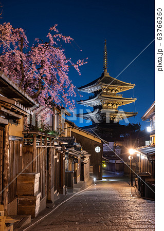《京都府》八坂の塔と桜 63766260