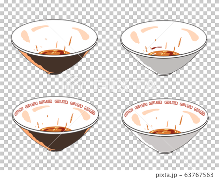 完食したラーメンの器 完食したラーメンの器 63767563