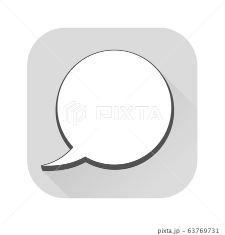 Speech bubble. Blank icon on gray background Speech bubble. Blank icon on gray background 63769731