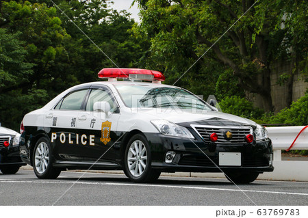 警視庁 クラウン パトカーの写真素材