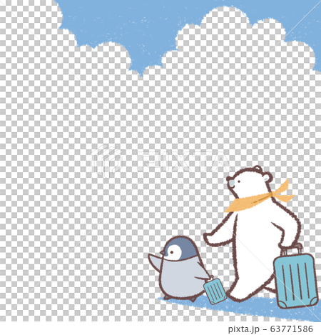 旅行企鵝柏北極熊大藍天框架 旅行企鵝柏北極熊大藍天框架 63771586