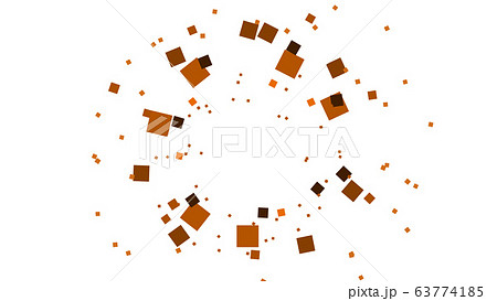 CGスクエア 輪になって広がるスクエアのジオメトリック背景 CGスクエア 輪になって広がるスクエアのジオメトリック背景 63774185