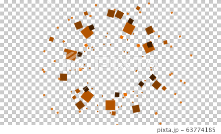 CGスクエア 輪になって広がるスクエアのジオメトリック背景 CGスクエア 輪になって広がるスクエアのジオメトリック背景 63774185