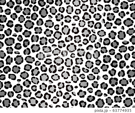 ヒョウ柄の背景素材 モノクロ のイラスト素材