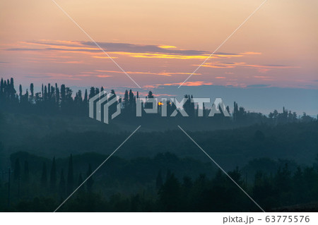 Sunrise at the Tuscany, Italy 63775576