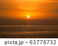 Beautiful Sea Orange Sunset Background. 63778732