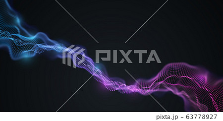 Colorful Wavy Particles Surface 63778927