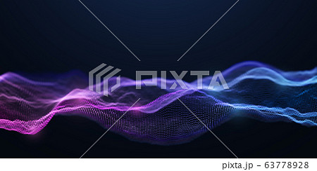 Blue and Purple Wavy Particle Background 63778928