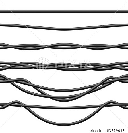 Seamless Black Electric Cables 63779013