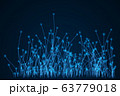Abstract Glowing Blue Lights on Stems 63779018
