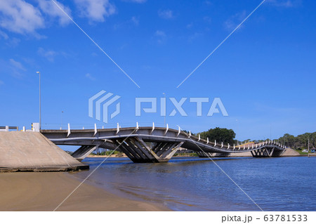 Wavy bridge, created by the engineer Leonel Viera, Punta Del Este, Uruguay, South America 63781533