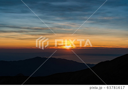白馬岳　夕焼け 63781617