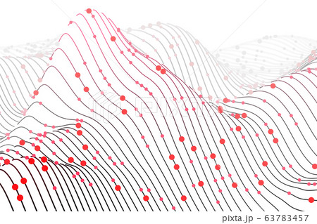 Digital chart with circles on white background. Sound waves visualization. Digital chart with circles on white background. Sound waves visualization. 63783457