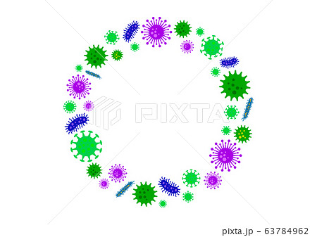 ウィルスのイラスト02-6 63784962