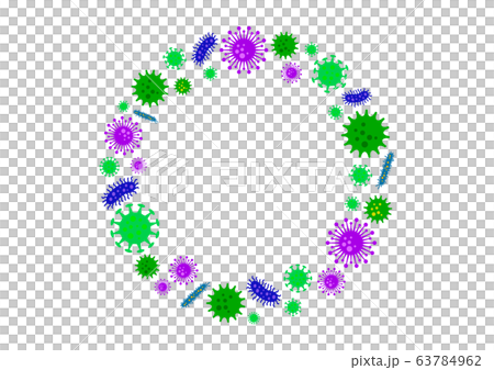 ウィルスのイラスト02-6 63784962