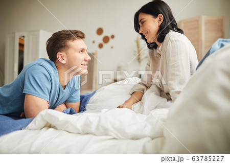 Loving Couple Enjoying Morning Loving Couple Enjoying Morning 63785227