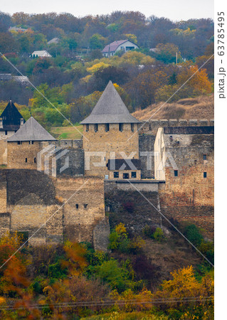 Khotyn Fortress panoramic view in autumn Khotyn Fortress panoramic view in autumn 63785495