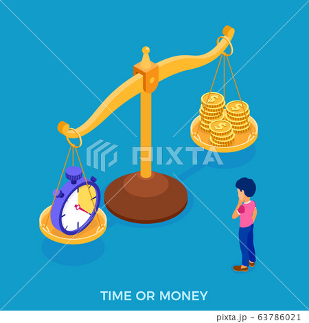 time or money man faced with choice 63786021