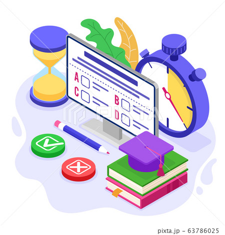 Online distance education exam test 63786025