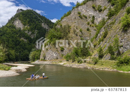River Dunajec in the Pieniny Mountains on the River Dunajec in the Pieniny Mountains on the 63787813