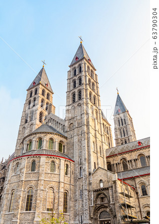 Notre-Dame de Tournai towers, Cathedral of Our Notre-Dame de Tournai towers, Cathedral of Our 63790304