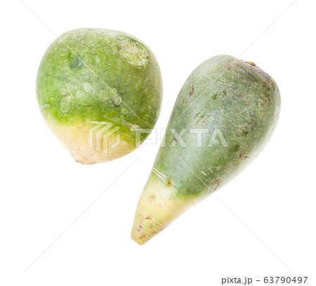 top view of pair of green Lobo (margelan) radish 63790497
