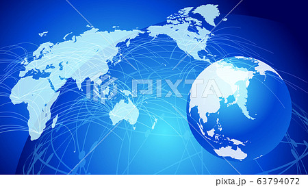 青色グローバルネットワークサイバーコミュニケーションITイメージ背景 63794072
