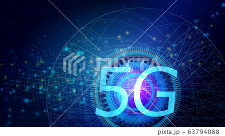 5GネットワークサイバーコミュニケーションITイメージ背景 63794088