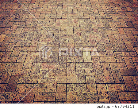 背景 煉瓦 石畳 地面のイラスト素材